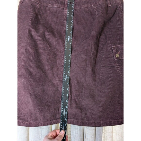 Eddie Bauer Women's Corduroy Cargo Skirt Purple Button Pockets Size 18 - Picture 5 of 8